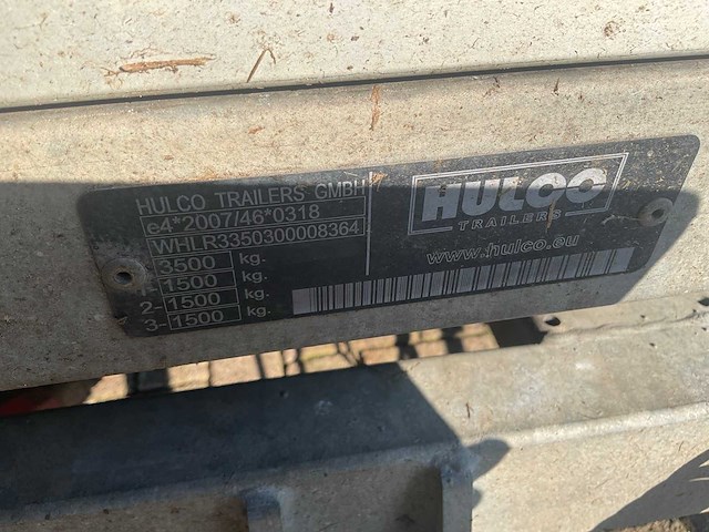 2013 hulco schamelaanhanger rota 3 aanhangwagen - afbeelding 9 van  11