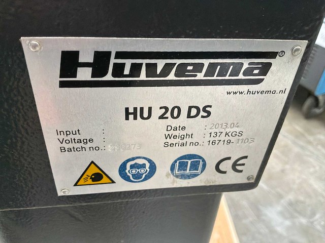 2013 huvema hu 20 ds handbediende vingerzetbank - afbeelding 8 van  8