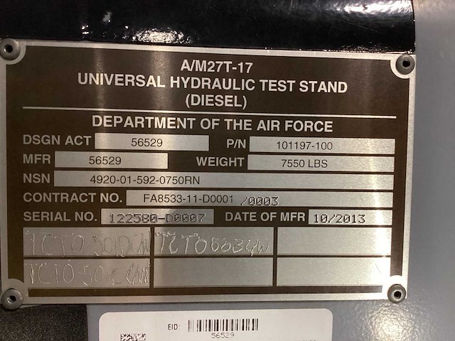 2013 hydraulics international inc. a/m 27 t-17 hydrauliektestmachine - afbeelding 7 van  19
