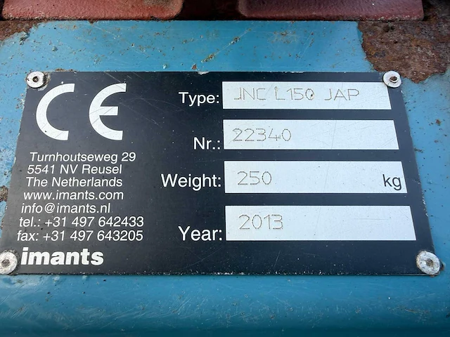 2013 imants jncl150 jap grondfrees - afbeelding 2 van  10
