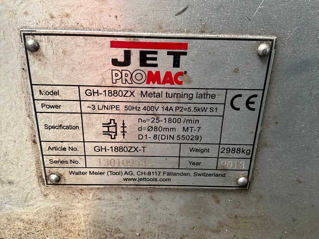 2013 jet promac gh-1880zx centerdraaibank - afbeelding 12 van  22