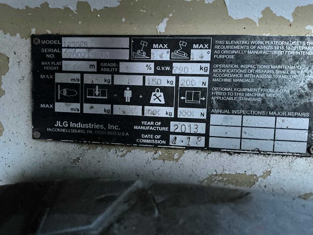 2013 jlg 1230es hoogwerker defect - afbeelding 17 van  24