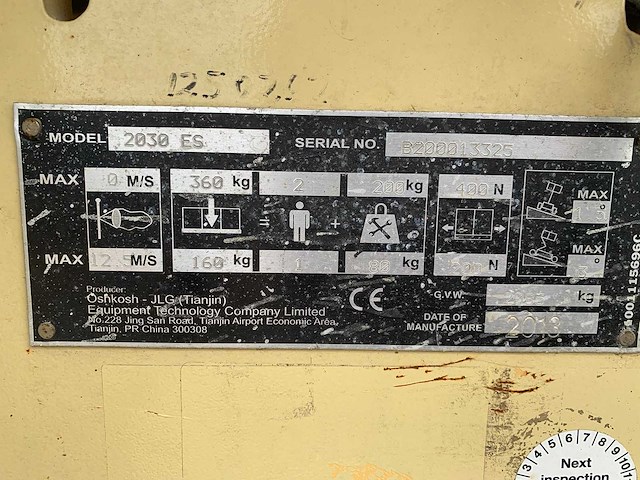 2013 jlg 2030 hoogwerker - afbeelding 8 van  16