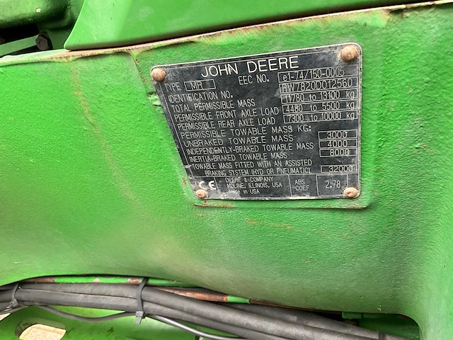2013 john deere 7820 autopower vierwielaangedreven landbouwtractor - afbeelding 33 van  39