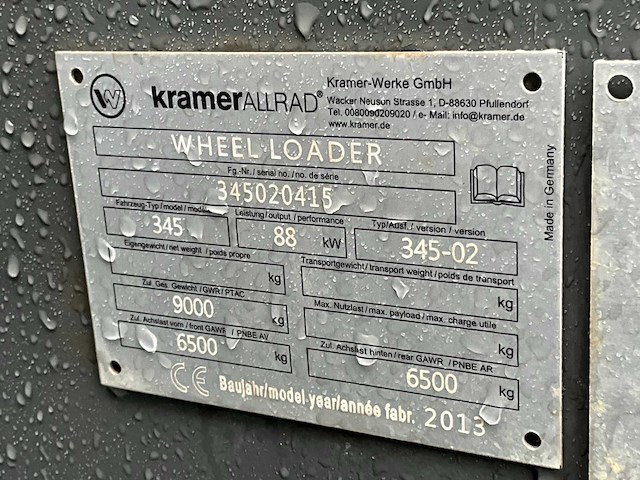 2013 kramer 345 shovel - afbeelding 11 van  20