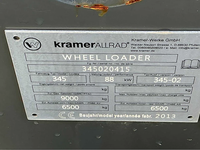 2013 kramer 880 wiellader - afbeelding 13 van  20