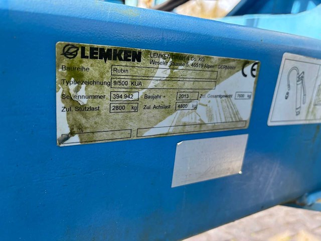 2013 lemken rubin 9/500 kua schijveneg - afbeelding 25 van  34