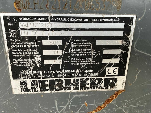 2013 liebherr lh60 c litronic op- en overslagkraan - afbeelding 24 van  58