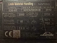 2013 linde e20 vorkheftruck - afbeelding 8 van  12
