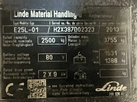 2013 linde e25l-01 vorkheftruck - afbeelding 12 van  14
