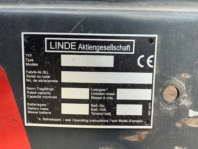 2013 linde h25t vorkheftruck - afbeelding 8 van  10