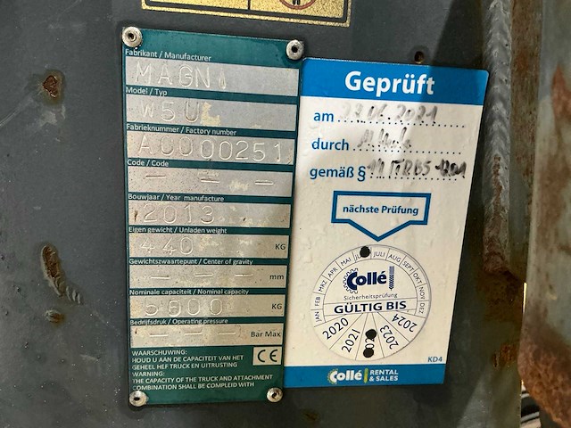 2013 magni w5u kabellier verreiker - afbeelding 3 van  10