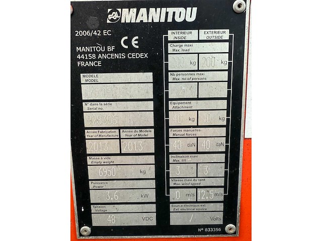 2013 manitou 170aetj knikarm hoogwerker - afbeelding 17 van  24