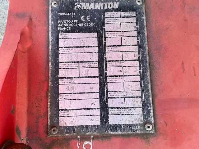 2013 manitou 180atj e3 hoogwerker 18 meter - afbeelding 5 van  22