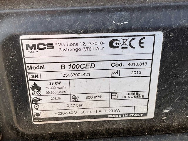 2013 mcs b 100ced heater - afbeelding 2 van  10