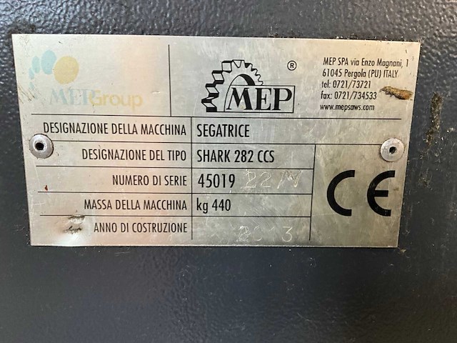 2013 mep shark 282 ccs horizontale bandzaagmachine - afbeelding 2 van  10
