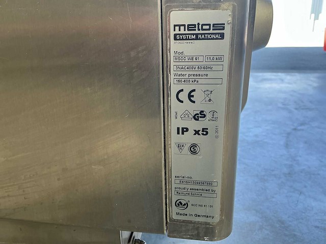 2013 metos rational mscc we 61 combisteamer – 11 kw - afbeelding 8 van  16