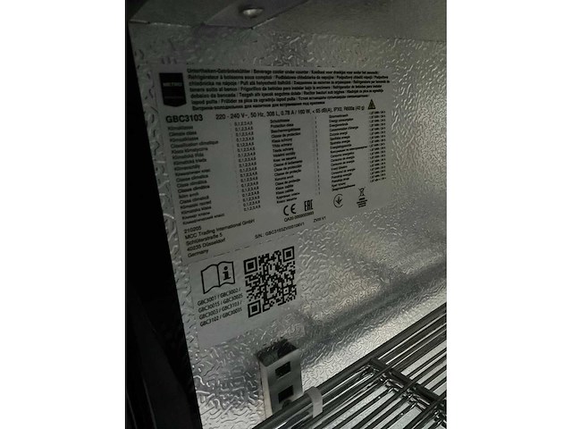 2013 metro gbc 3103 glasdeur barkoeling - afbeelding 8 van  8