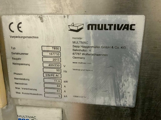 2013 multivac t 850 verpakkingsmachine - afbeelding 6 van  6
