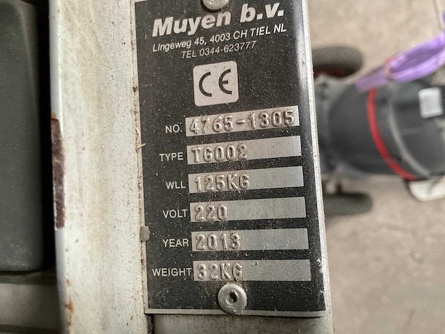 2013 muyen starmix 1020 hk tg002 vacuümheffer - afbeelding 7 van  7