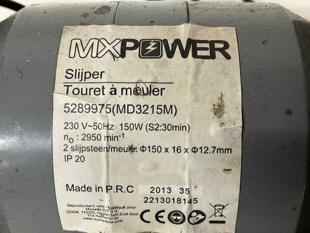 2013 mx power md3215m werkbankslijpmachine - afbeelding 5 van  5