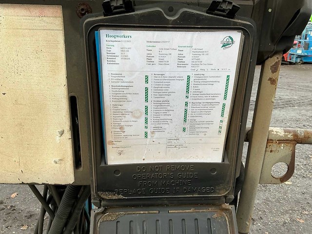 2013 nifty hr 21 de 2wd hoogwerker - afbeelding 20 van  37