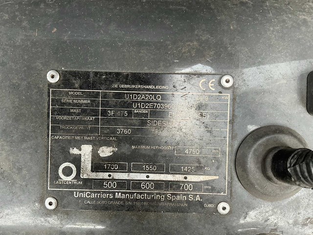 2013 nissan u1d2a20lq vorkheftruck - afbeelding 7 van  19