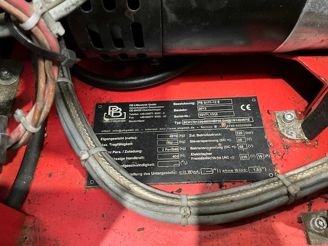 2013 pb s171-12e hoogwerker - afbeelding 3 van  21