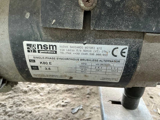 2013 pramac es4000 stroomaggregaat 3,5kva - afbeelding 6 van  8