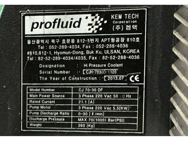 2013 profluid cj 70-30 df hogedruk pomp - afbeelding 6 van  6