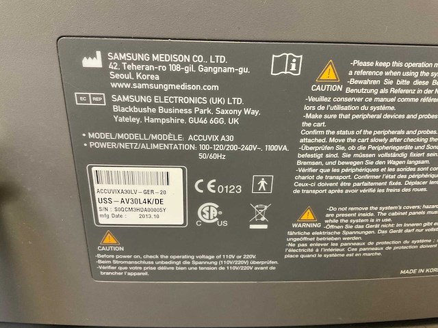 2013 samsung accuvix a30 echo apparaat - afbeelding 5 van  5