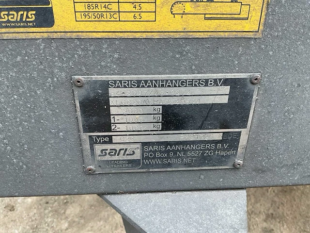2013 saris c2000 aanhangwagen - afbeelding 8 van  9