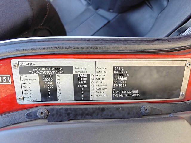 2013 scania p230 vrachtwagen - afbeelding 4 van  56