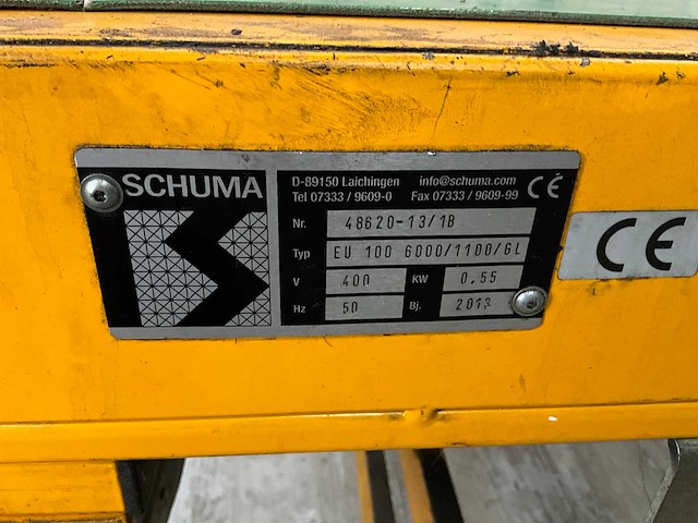 2013 schuma eu 100 6000/1100/gl transportband - afbeelding 3 van  3