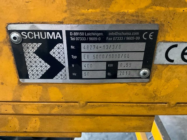 2013 schuma eu 5000/1000/gl transportband - afbeelding 3 van  11