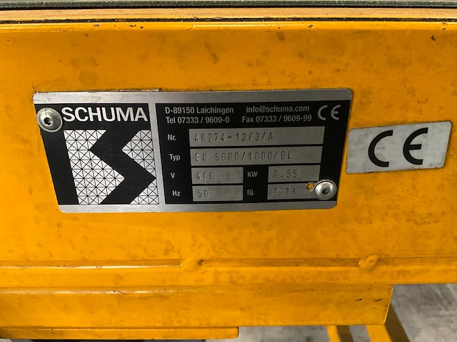 2013 schuma eu 5000/1000/gl transportband - afbeelding 6 van  6