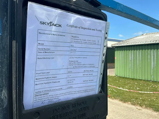 2013 skyjack sjiii 4632 hoogwerker - afbeelding 5 van  14