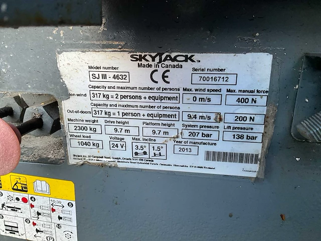 2013 skyjack sjiii 4632 hoogwerker - afbeelding 6 van  14