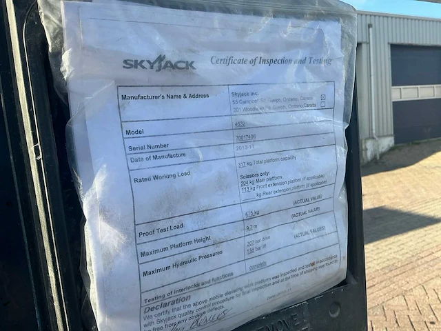 2013 skyjack sjiii 4632 hoogwerker - afbeelding 6 van  15