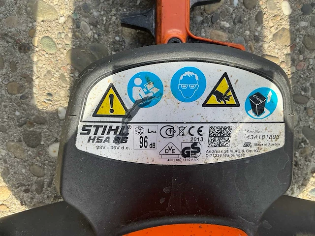 2013 stihl hsa86 heggenschaar - afbeelding 7 van  7