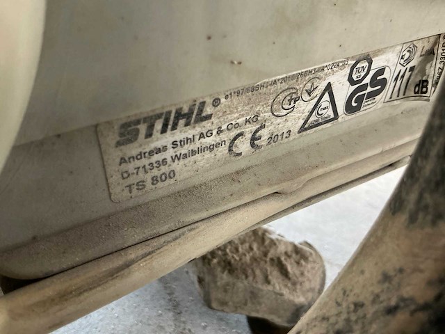2013 stihl ts 800 doorslijpmachine - afbeelding 6 van  6