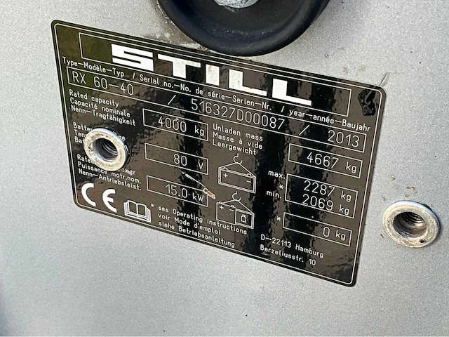 2013 stil rx 60-40 4000kg lepelversteller vorkheftruck - afbeelding 13 van  20