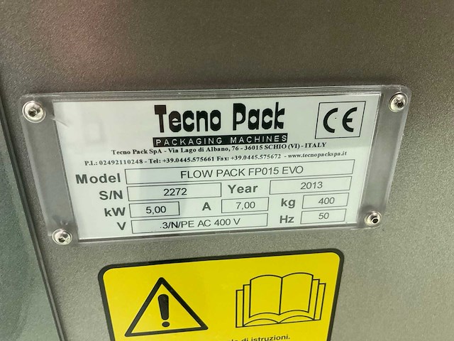 2013 techno pack spa fp015 evo flow pack verpakkingsmachine - afbeelding 4 van  12