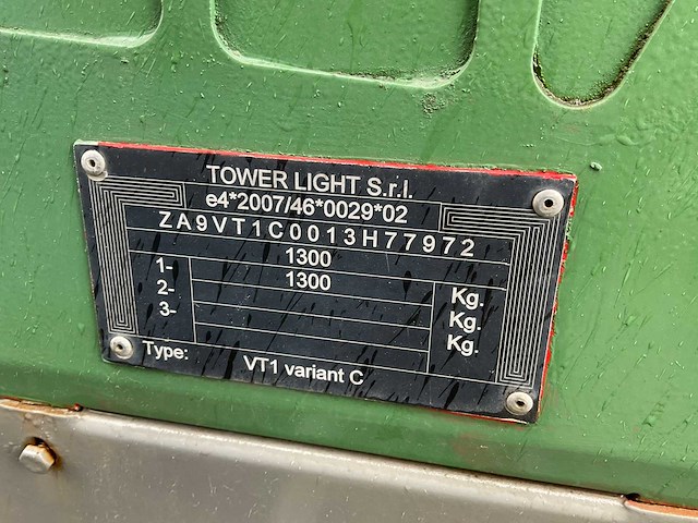 2013 towerlight vt1230v-1317 mobiele lichtmast - afbeelding 2 van  11