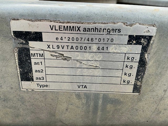 2013 vlemmix machinetransporter aanhangwagen - afbeelding 11 van  20