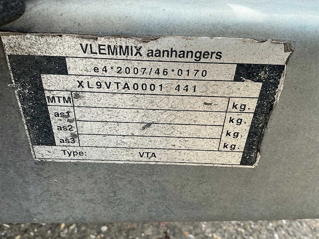2013 vlemmix machinetransporter aanhangwagen - afbeelding 14 van  22