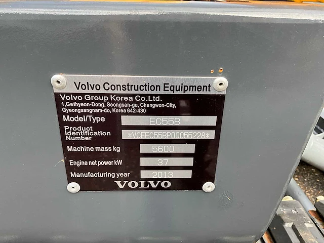 2013 volvo ec55b midigraafmachine - afbeelding 25 van  31