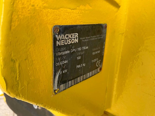 2013 wacker neuson dpu100-70 trilplaat - afbeelding 8 van  8