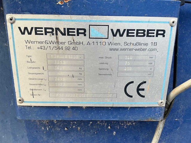 2013 werner&weber stp-k1800 perscontainer persdeel - afbeelding 9 van  9