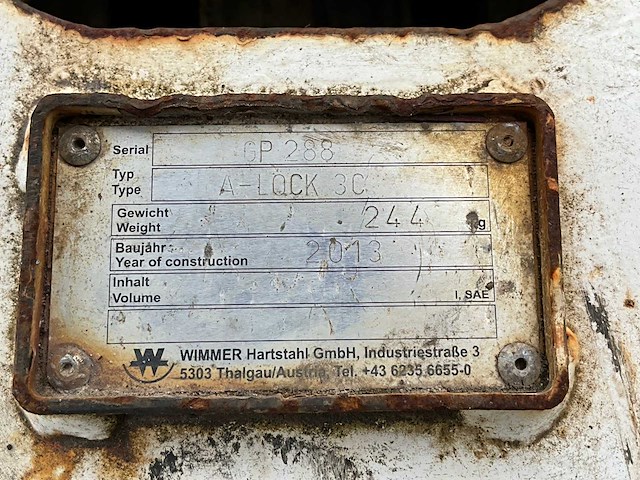2013 wimmer a-lock 3 c kopdeel voor zandgrijper - afbeelding 5 van  5